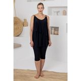 Adasea Merletta Battal Kolsuz Tesettür Mayo 1813 - Siyah - 5XL