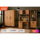 Adasem Mobilya Genç Odası Takımı, 3 Kapılı Dolap, Çalışma Masası, Kitaplık - Atlantik Çam