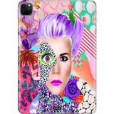 Adasena Apple iPad Pro 12.9" 4.nesil (MY2H2TU/A) Kılıf Tablet Için Desenli Silikon Kapak - Art Eyes - 001-Renkli