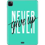 Adasena Apple iPad Pro 12.9" 4.nesil (MY2H2TU/A) Kılıf Tablet Için Desenli Silikon Kapak - Asla Pes Etme - 001-Renkli