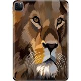 Adasena Apple iPad Pro 12.9" 4.nesil (MY2H2TU/A) Kılıf Tablet Için Desenli Silikon Kapak - Aslan - 001-Renkli