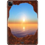 Adasena Apple iPad Pro 12.9" 4.nesil (MY2H2TU/A) Kılıf Tablet Için Desenli Silikon Kapak - Cool Manzara - 001-Renkli