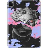 Adasena Apple iPad Pro 12.9" 4.nesil (MY2H2TU/A) Kılıf Tablet Için Desenli Silikon Kapak - Fashion Human - 001-Renkli