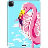 Adasena Apple iPad Pro 12.9" 4.nesil (MY2H2TU/A) Kılıf Tablet Için Desenli Silikon Kapak - Flamingo - 001-Renkli