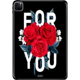 Adasena Apple iPad Pro 12.9" 4.nesil (MY2H2TU/A) Kılıf Tablet Için Desenli Silikon Kapak - For You - 001-Renkli