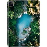 Adasena Apple iPad Pro 12.9" 4.nesil (MY2H2TU/A) Kılıf Tablet Için Desenli Silikon Kapak - Gizlenmiş Doğa - 001-Renkli