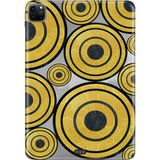Adasena Apple iPad Pro 12.9" 4.nesil (MY2H2TU/A) Kılıf Tablet Için Desenli Silikon Kapak - Golden Black - 001-Renkli