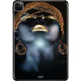 Adasena Apple iPad Pro 12.9" 4.nesil (MY2H2TU/A) Kılıf Tablet Için Desenli Silikon Kapak - Ikon Kadın - 001-Renkli