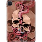 Adasena Apple iPad Pro 12.9" 4.nesil (MY2H2TU/A) Kılıf Tablet Için Desenli Silikon Kapak - Iskelet Fab - 001-Renkli