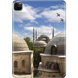 Adasena Apple iPad Pro 12.9" 4.nesil (MY2H2TU/A) Kılıf Tablet Için Desenli Silikon Kapak - Istanbul Mimari - 001-Renkli