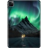 Adasena Apple iPad Pro 12.9" 4.nesil (MY2H2TU/A) Kılıf Tablet Için Desenli Silikon Kapak - Kuzey Işıkları - 001-Renkli