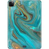 Adasena Apple iPad Pro 12.9" 4.nesil (MY2H2TU/A) Kılıf Tablet Için Desenli Silikon Kapak - Liquid Mermer - 001-Renkli