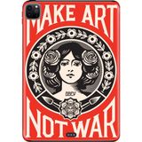 Adasena Apple iPad Pro 12.9" 4.nesil (MY2H2TU/A) Kılıf Tablet Için Desenli Silikon Kapak - Make Art - 001-Renkli