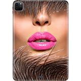 Adasena Apple iPad Pro 12.9" 4.nesil (MY2H2TU/A) Kılıf Tablet Için Desenli Silikon Kapak - Makeup - 001-Renkli