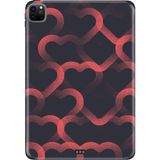 Adasena Apple iPad Pro 12.9" 4.nesil (MY2H2TU/A) Kılıf Tablet Için Desenli Silikon Kapak - Mat Kalp - 001-Renkli