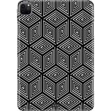 Adasena Apple iPad Pro 12.9" 4.nesil (MY2H2TU/A) Kılıf Tablet Için Desenli Silikon Kapak - Monochrome - 001-Renkli