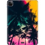Adasena Apple iPad Pro 12.9" 4.nesil (MY2H2TU/A) Kılıf Tablet Için Desenli Silikon Kapak - Palm Beach - 001-Renkli