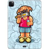 Adasena Apple iPad Pro 12.9" 4.nesil (MY2H2TU/A) Kılıf Tablet Için Desenli Silikon Kapak - Pug - 001-Renkli