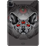 Adasena Apple iPad Pro 12.9" 4.nesil (MY2H2TU/A) Kılıf Tablet Için Desenli Silikon Kapak - Sphynx - 001-Renkli