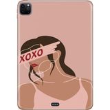 Adasena Apple iPad Pro 12.9" 4.nesil (MY2H2TU/A) Kılıf Tablet Için Desenli Silikon Kapak - Xoxo - 001-Renkli