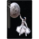 Adasena Galaxy Tab S9 Fe Plus+ SM-X610 12.4" Kılıf Tablet Için Desenli Silikon Kapak - Astronot Stil - 001-Renkli