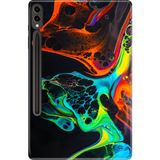 Adasena Galaxy Tab S9 Fe Plus+ SM-X610 12.4" Kılıf Tablet Için Desenli Silikon Kapak - Boyaların Dansı - 001-Renkli