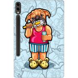 Adasena Galaxy Tab S9 Fe Plus+ SM-X610 12.4" Kılıf Tablet Için Desenli Silikon Kapak - Pug - 001-Renkli