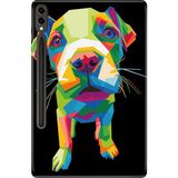 Adasena Galaxy Tab S9 Fe Plus+ SM-X610 12.4" Kılıf Tablet Için Desenli Silikon Kapak - Yavru Pitbull - 001-Renkli