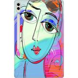 Adasena Galaxy Tab S9 Ultra SM-X910 14.6" Kılıf Tablet Için Desenli Silikon Kapak - Iri Gözler - 001-Renkli