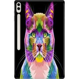 Adasena Galaxy Tab S9 Ultra SM-X910 14.6" Kılıf Tablet Için Desenli Silikon Kapak - Kedi-Art - 001-Renkli