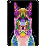 Adasena iPad 10.2" 8.nesil 2021 Kılıf Tablet Için Desenli Silikon Kapak - Kedi-Art - 001-Renkli