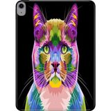 Adasena iPad 10. Nesil Wi-Fi 10.9" Kılıf Tablet Için Desenli Silikon Kapak - Kedi-Art - 001-Renkli