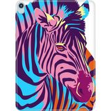 Adasena iPad Air 13" (2024) (MV2C3TU/A) Kılıf Tablet Için Desenli Silikon Kapak - Zebra - 001-Renkli