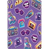 Adasena iPad Air 2 9.7" Kılıf Tablet Için Desenli Silikon Kapak - 90'lar Sticker - 001-Renkli