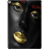 Adasena iPad Air 2 9.7" Kılıf Tablet Için Desenli Silikon Kapak - Altın Makyaj - 001-Renkli
