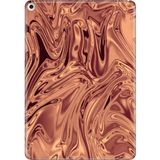 Adasena iPad Air 2 9.7" Kılıf Tablet Için Desenli Silikon Kapak - Bronz Mermer - 001-Renkli