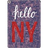 Adasena iPad Air 2 9.7" Kılıf Tablet Için Desenli Silikon Kapak - Hello Ny - 001-Renkli