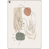 Adasena iPad Air 2 9.7" Kılıf Tablet Için Desenli Silikon Kapak - Kadınsiluet - 001-Renkli