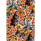 Adasena iPad Air 2 9.7" Kılıf Tablet Için Desenli Silikon Kapak - Karma Leopar - 001-Renkli