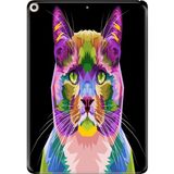 Adasena iPad Air 2 9.7" Kılıf Tablet Için Desenli Silikon Kapak - Kedi-Art - 001-Renkli