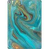 Adasena iPad Air 2 9.7" Kılıf Tablet Için Desenli Silikon Kapak - Liquid Mermer - 001-Renkli