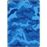 Adasena iPad Air 2 9.7" Kılıf Tablet Için Desenli Silikon Kapak - Mavikamuflaj - 001-Renkli