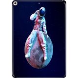 Adasena iPad Air 2 9.7" Kılıf Tablet Için Desenli Silikon Kapak - Oturan Astronot - 001-Renkli
