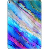 Adasena iPad Air 2 9.7" Kılıf Tablet Için Desenli Silikon Kapak - Renkli Mermer - 001-Renkli
