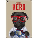 Adasena iPad Air 2 9.7" Kılıf Tablet Için Desenli Silikon Kapak - Superhero Pug - 001-Renkli
