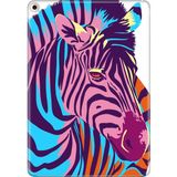Adasena iPad Air 2 9.7" Kılıf Tablet Için Desenli Silikon Kapak - Zebra - 001-Renkli