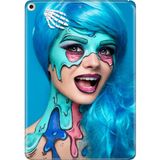 Adasena iPad Air 2 9.7" Kılıf Tablet Için Desenli Silikon Kapak - Zombi Portre - 001-Renkli