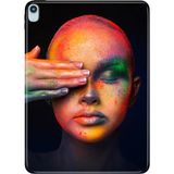 Adasena iPad Air M2 11" 6.nesil MUWC3TU/A Kılıf Tablet Için Desenli Silikon Kapak - Festival Makyajı - 001-Renkli