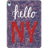 Adasena iPad Air M2 11" 6.nesil MUWC3TU/A Kılıf Tablet Için Desenli Silikon Kapak - Hello Ny - 001-Renkli