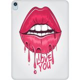 Adasena iPad Air M2 11" 6.nesil MUWC3TU/A Kılıf Tablet Için Desenli Silikon Kapak - I Love U - 001-Renkli